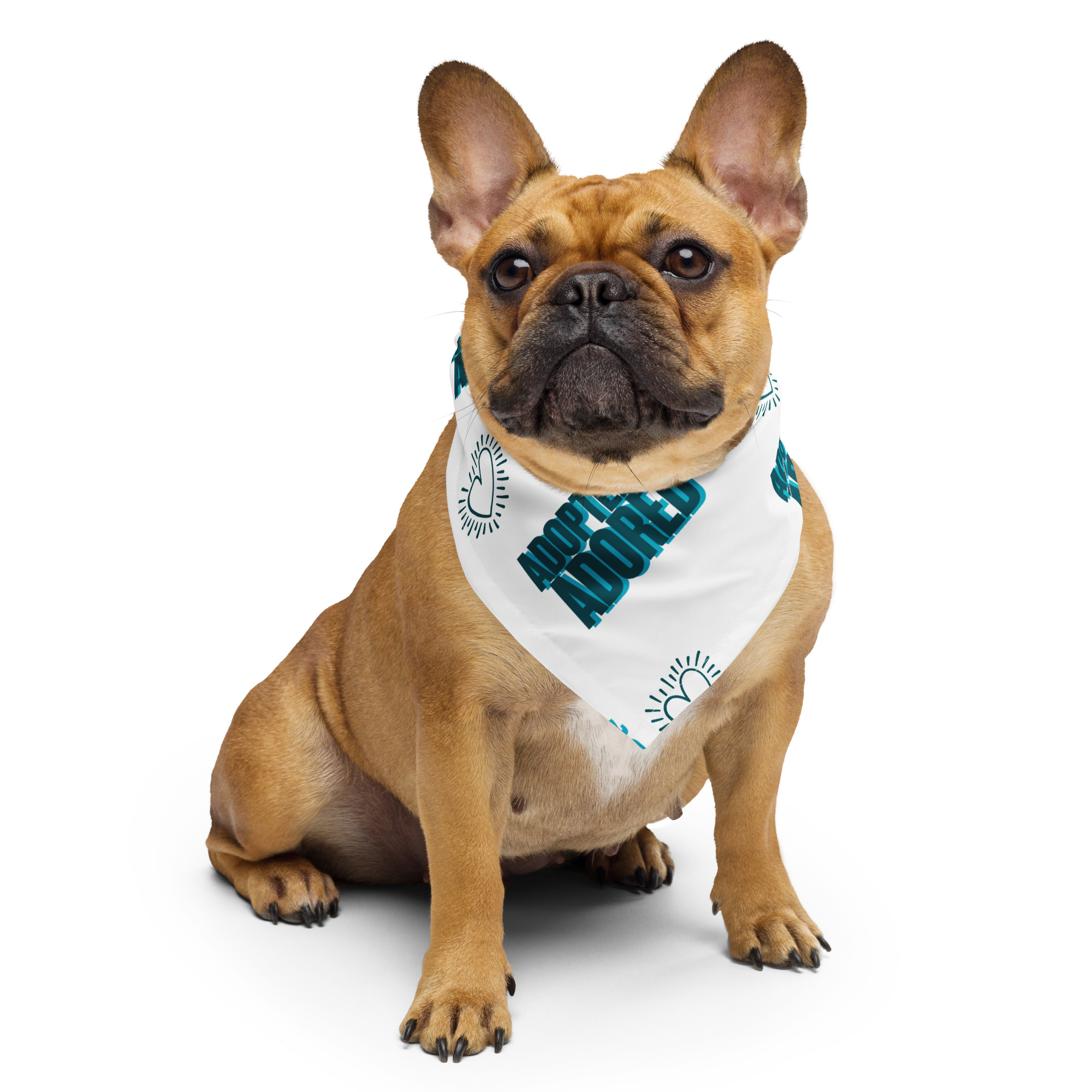 Adopted & Adored All-over print bandana - Image 2