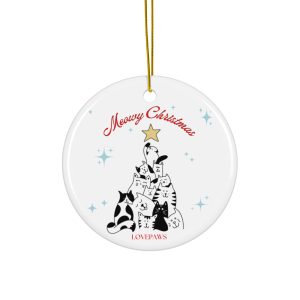 Meowy Christmas Ceramic ornament