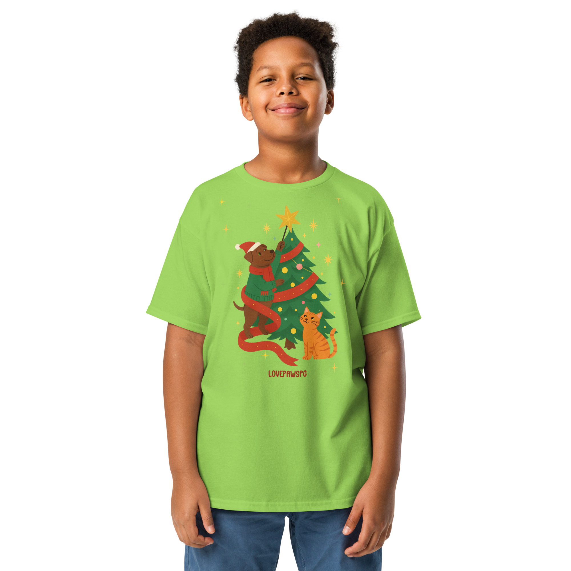 Pawsome Christmas Youth classic tee - Image 2
