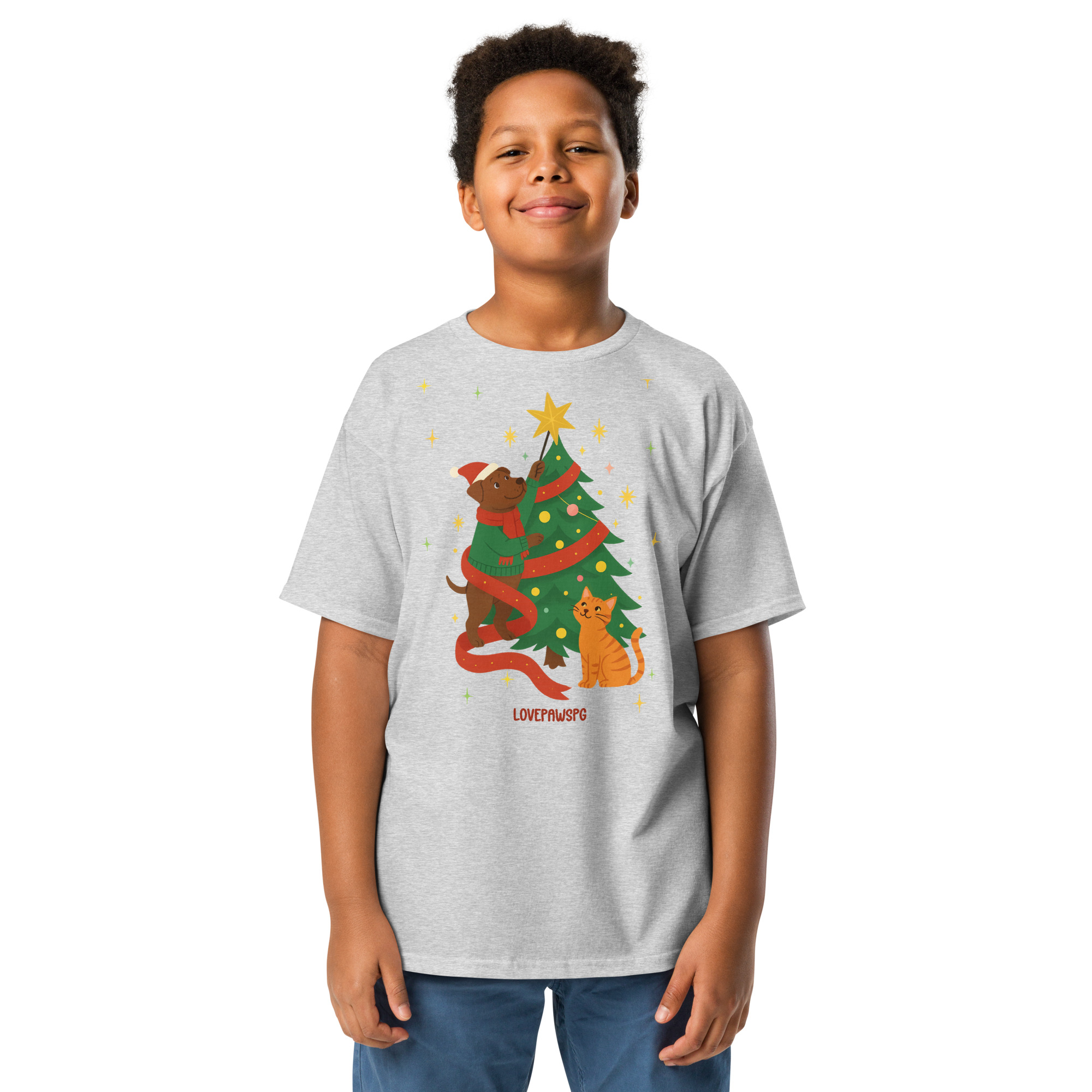 Pawsome Christmas Youth classic tee - Image 3
