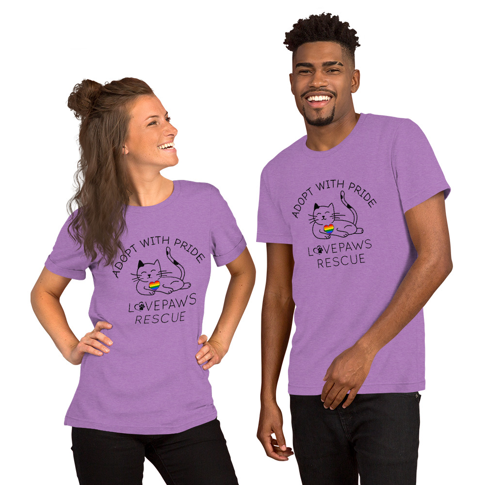 Adopt with Pride (Cat) Unisex t-shirt - Image 2