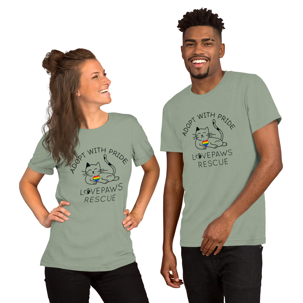 Adopt with Pride (Cat) Unisex t-shirt - Image 3