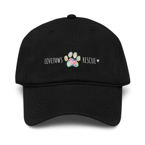 LOVEPAWS watercolor pawprint Garment washed baseball cap
