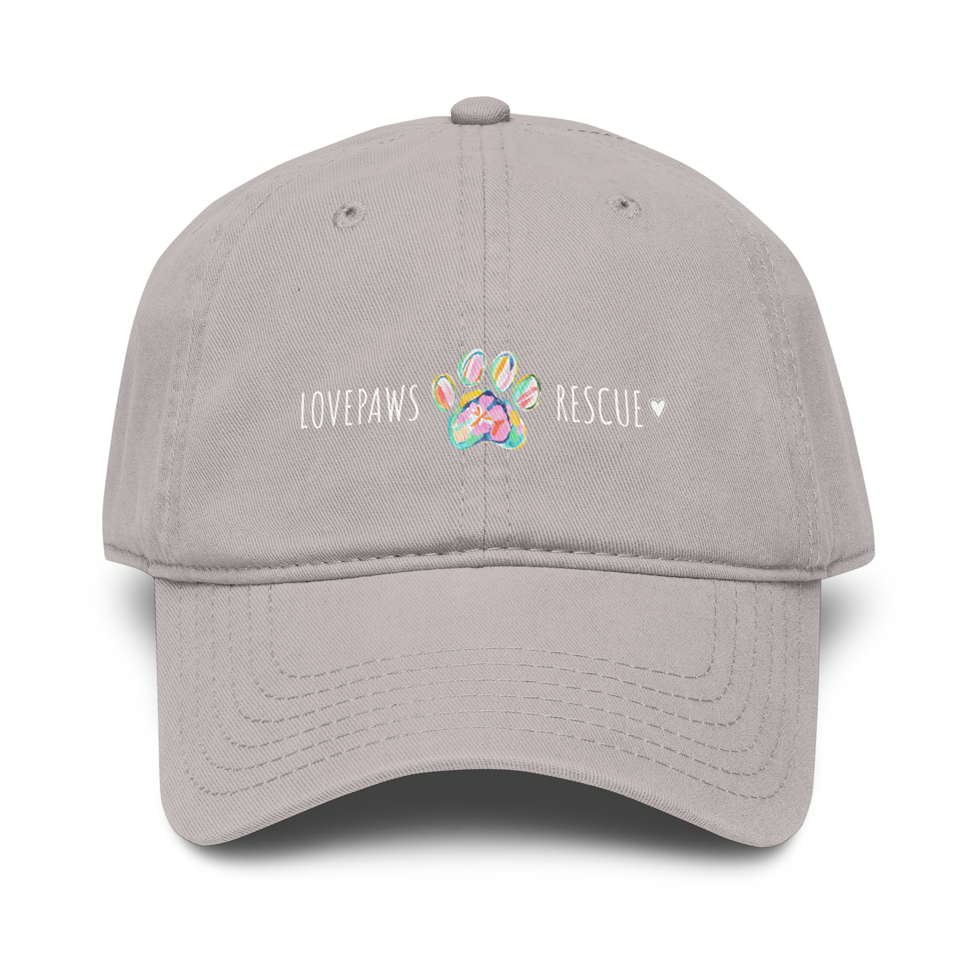 LOVEPAWS watercolor pawprint Garment washed baseball cap - Image 3
