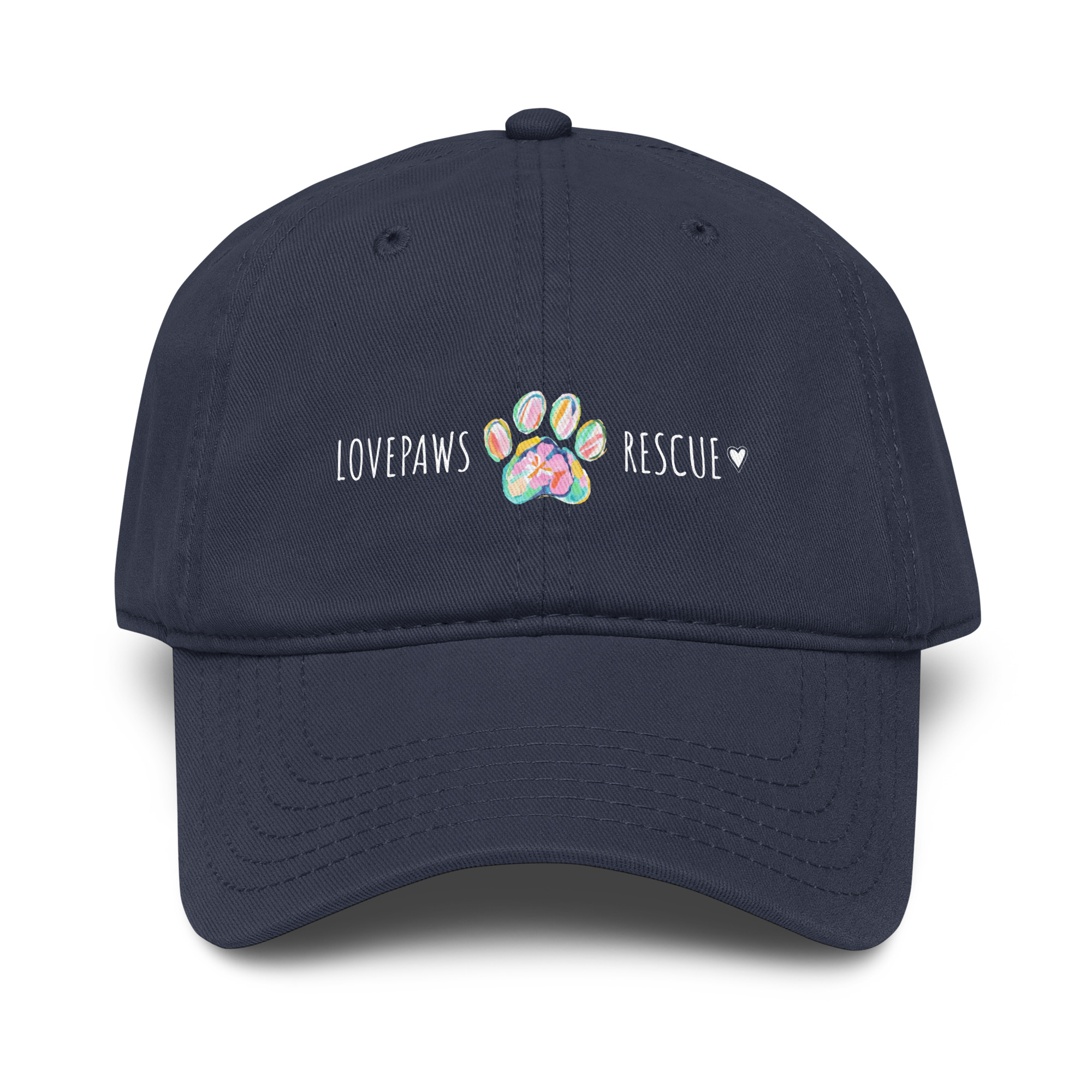 LOVEPAWS watercolor pawprint Garment washed baseball cap - Image 2