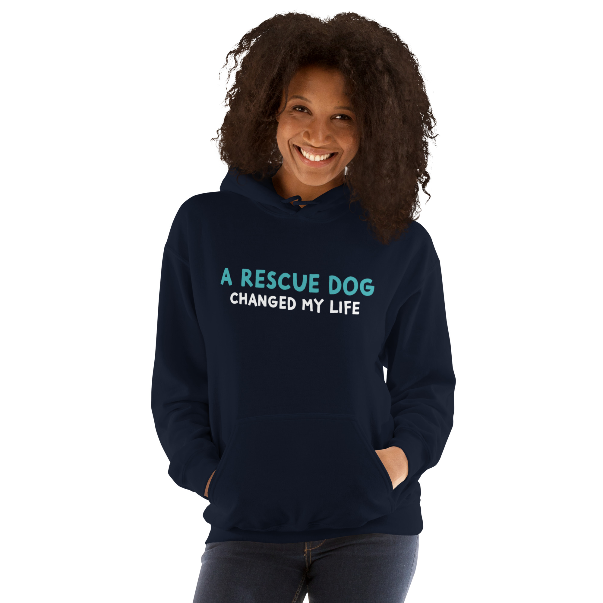 A Rescue Dog Changed My Life LOVEPAWS Unisex Hoodie - Image 3