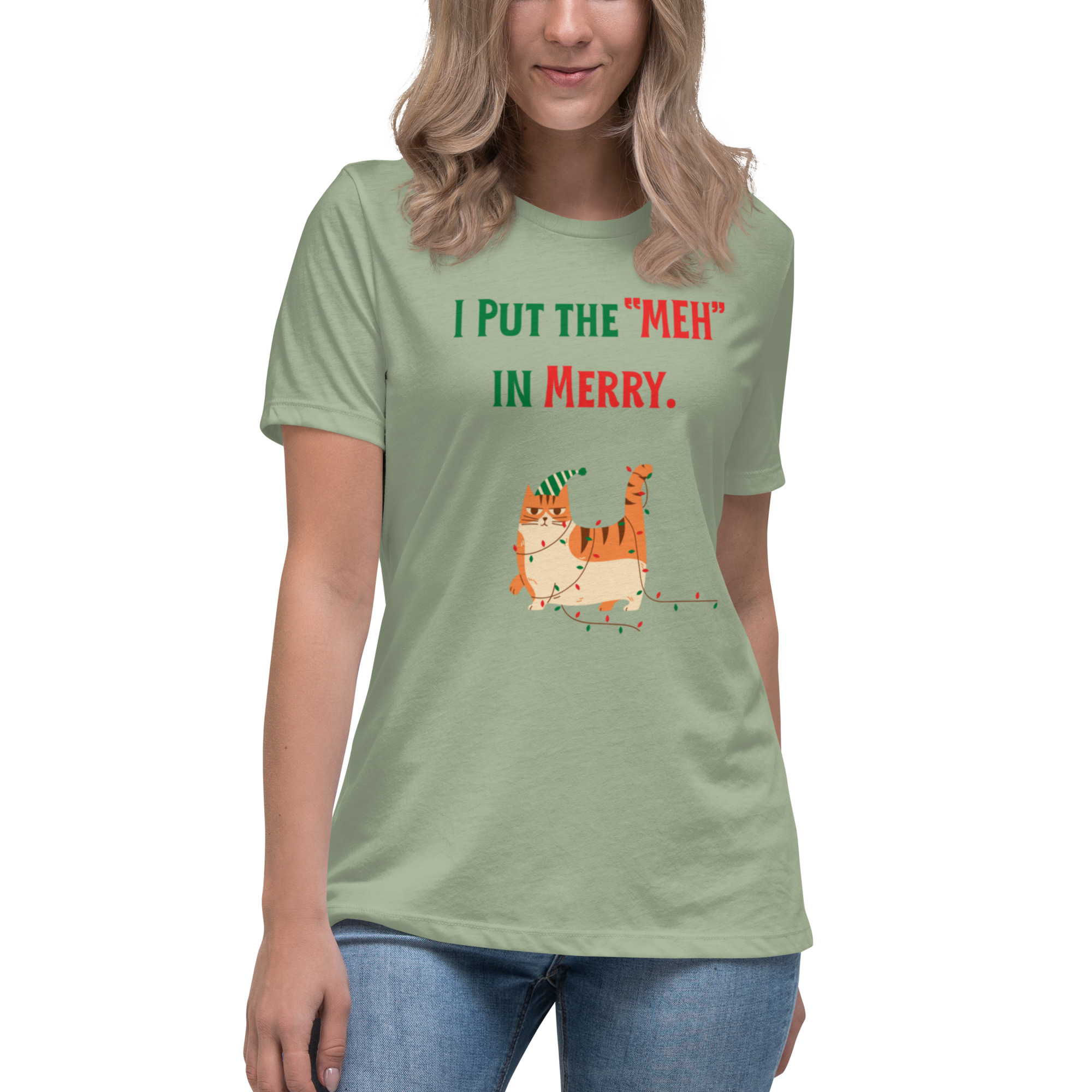 I put the Meh in Merry Women's Relaxed T-Shirt - Image 4